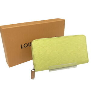Louis Vuitton Zippy Wallet Epi Vert Acid Yellow Fluorescent Long